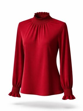 Elegant Red Women's Top